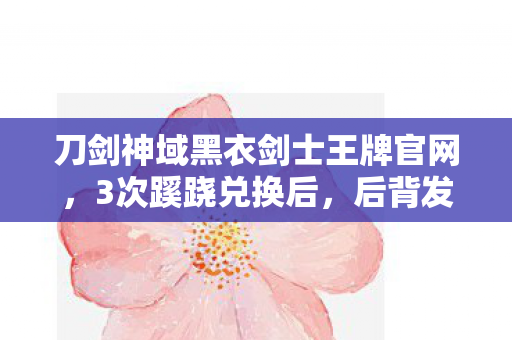 刀剑神域黑衣剑士王牌官网,3次蹊跷兑换后,后背发凉的真相竟藏在这串代码里 刀剑神域黑衣剑士王牌官网,3次蹊跷兑换后,后背发凉的真相竟藏在这串代码里