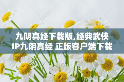 九阴真经下载版,经典武侠IP九阴真经 正版客户端下载实用指南 九阴真经下载版,经典武侠IP九阴真经 正版客户端下载实用指南
