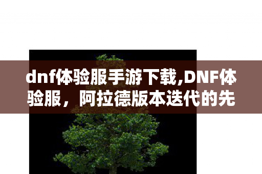 dnf体验服手游下载,DNF体验服,阿拉德版本迭代的先行试验场 dnf体验服手游下载,DNF体验服,阿拉德版本迭代的先行试验场