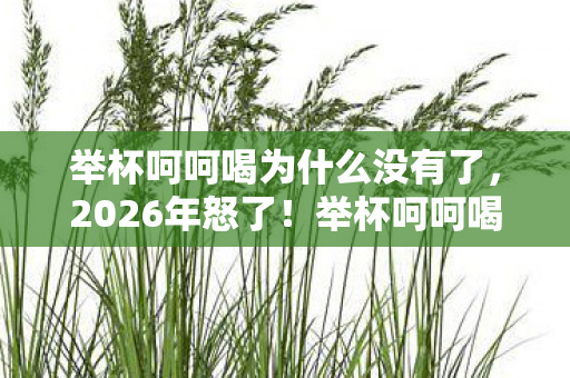 举杯呵呵喝为什么没有了,2026年怒了!举杯呵呵喝神秘消失,背后真相让人脊背发凉! 举杯呵呵喝为什么没有了,2026年怒了!举杯呵呵喝神秘消失,背后真相让人脊背发凉!