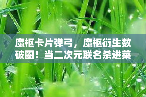 魔枢卡片弹弓,魔枢衍生数破圈!当二次元联名杀进菜市场,我的钱包在尖叫 魔枢卡片弹弓,魔枢衍生数破圈!当二次元联名杀进菜市场,我的钱包在尖叫