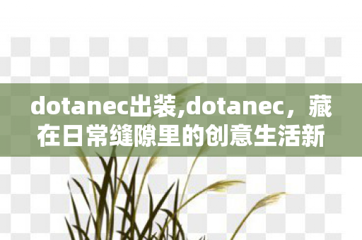 dotanec出装,dotanec,藏在日常缝隙里的创意生活新坐标 dotanec出装,dotanec,藏在日常缝隙里的创意生活新坐标