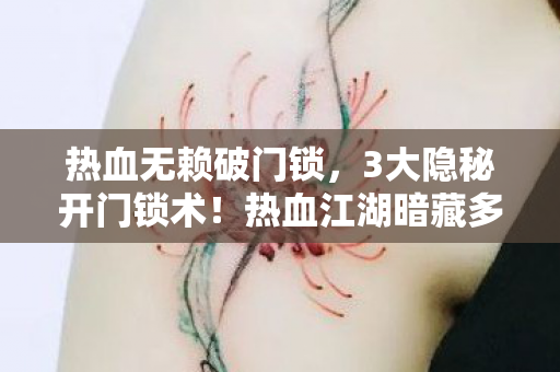 热血无赖破门锁,3大隐秘开门锁术!热血江湖暗藏多少未解玄机? 热血无赖破门锁,3大隐秘开门锁术!热血江湖暗藏多少未解玄机?