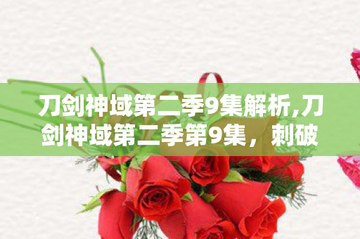 刀剑神域第二季9集解析,刀剑神域第二季第9集，刺破阴霾的双向救赎序章