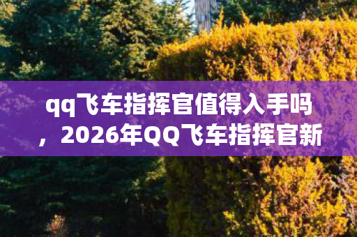 qq飞车指挥官值得入手吗，2026年QQ飞车指挥官新赛季，3大变革引爆赛道，谁将登顶巅峰？