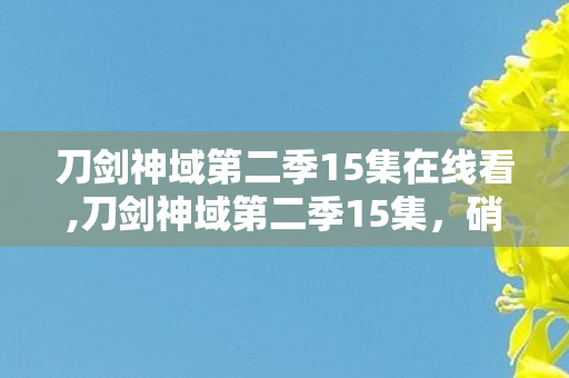 刀剑神域第二季15集在线看,刀剑神域第二季15集，硝烟散尽处的温柔羁绊