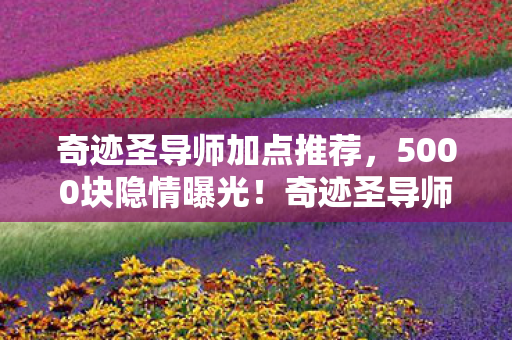 奇迹圣导师加点推荐,5000块隐情曝光!奇迹圣导师加点方案竟藏着吓一跳的猫腻 奇迹圣导师加点推荐,5000块隐情曝光!奇迹圣导师加点方案竟藏着吓一跳的猫腻