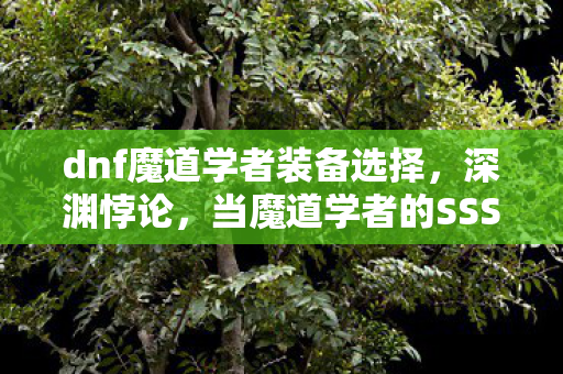 dnf魔道学者装备选择，深渊悖论，当魔道学者的SSS级装备撕裂了中年灵魂的震颤层级