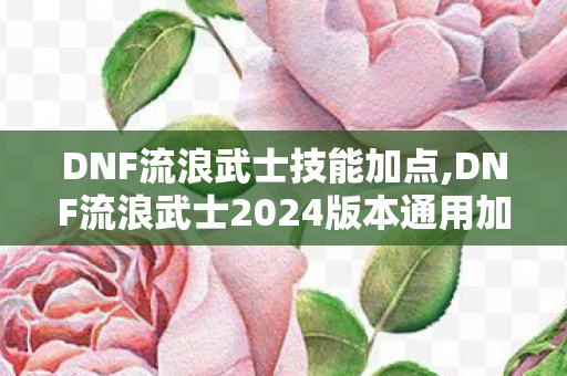 DNF流浪武士技能加点,DNF流浪武士2024版本通用加点指南,兼顾续航与爆发的最优方案 DNF流浪武士技能加点,DNF流浪武士2024版本通用加点指南,兼顾续航与爆发的最优方案