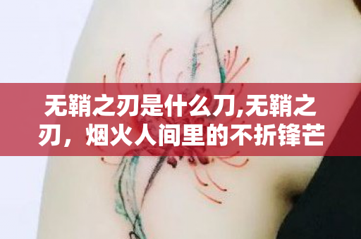 无鞘之刃是什么刀,无鞘之刃,烟火人间里的不折锋芒 无鞘之刃是什么刀,无鞘之刃,烟火人间里的不折锋芒