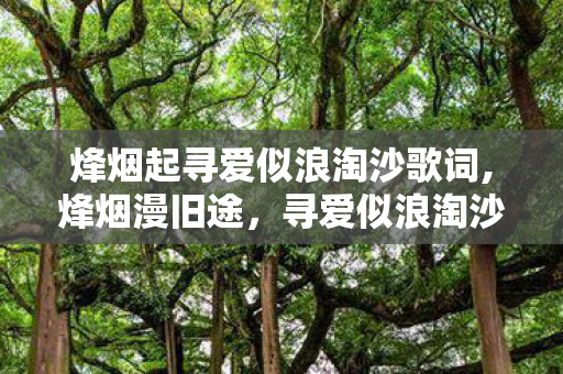 烽烟起寻爱似浪淘沙歌词,烽烟漫旧途,寻爱似浪淘沙 烽烟起寻爱似浪淘沙歌词,烽烟漫旧途,寻爱似浪淘沙