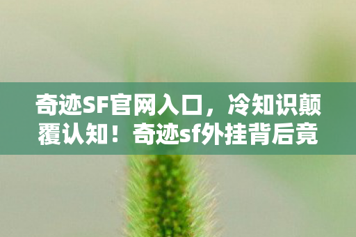 奇迹SF官网入口,冷知识颠覆认知!奇迹sf外挂背后竟藏着目瞪口呆的隐藏机制 奇迹SF官网入口,冷知识颠覆认知!奇迹sf外挂背后竟藏着目瞪口呆的隐藏机制