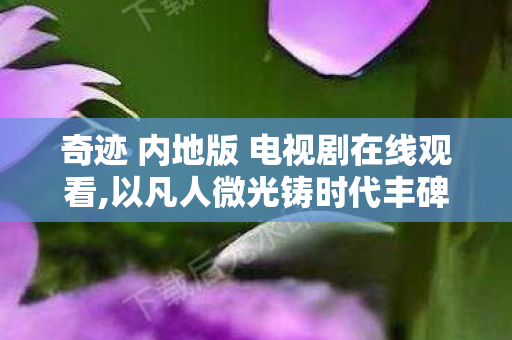奇迹 内地版 电视剧在线观看,以凡人微光铸时代丰碑,内地版电视剧奇迹的温暖叙事 奇迹 内地版 电视剧在线观看,以凡人微光铸时代丰碑,内地版电视剧奇迹的温暖叙事