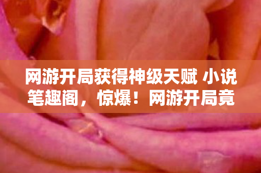 网游开局获得神级天赋 小说笔趣阁图片