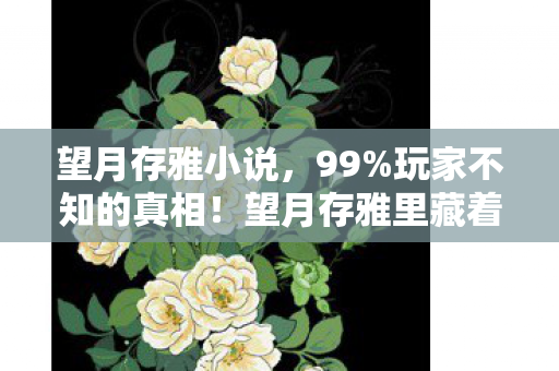 望月存雅里藏着多少扎心又神秘的孤独图片