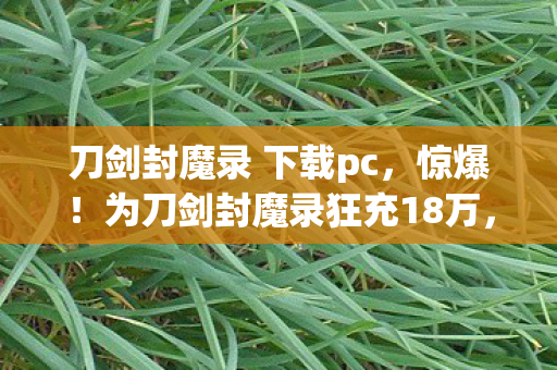 刀剑封魔录 下载pc,惊爆!为刀剑封魔录狂充18万,老婆怒签离婚协议,我悔不当初! 刀剑封魔录 下载pc,惊爆!为刀剑封魔录狂充18万,老婆怒签离婚协议,我悔不当初!
