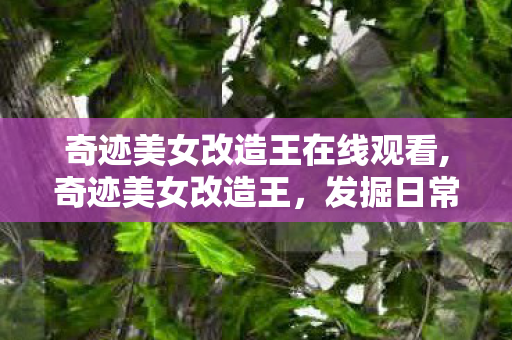 奇迹美女改造王在线观看,奇迹美女改造王,发掘日常里的闪光蜕变 奇迹美女改造王在线观看,奇迹美女改造王,发掘日常里的闪光蜕变