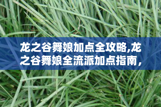 龙之谷舞娘加点全攻略,龙之谷舞娘全流派加点指南,适配不同副本场景的最优方案 龙之谷舞娘加点全攻略,龙之谷舞娘全流派加点指南,适配不同副本场景的最优方案