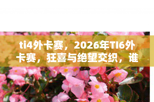 ti4外卡赛,2026年TI6外卡赛,狂喜与绝望交织,谁能打破这惊天悬念? ti4外卡赛,2026年TI6外卡赛,狂喜与绝望交织,谁能打破这惊天悬念?