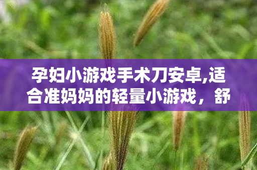 孕妇小游戏手术刀安卓,适合准妈妈的轻量小游戏,舒缓情绪,轻松度过孕期闲暇时光 孕妇小游戏手术刀安卓,适合准妈妈的轻量小游戏,舒缓情绪,轻松度过孕期闲暇时光