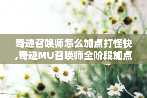 奇迹召唤师怎么加点打怪快,奇迹MU召唤师全阶段加点攻略,适配不同玩法的最优方案 奇迹召唤师怎么加点打怪快,奇迹MU召唤师全阶段加点攻略,适配不同玩法的最优方案