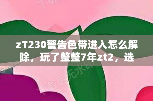 zT230警告色带进入怎么解除图片