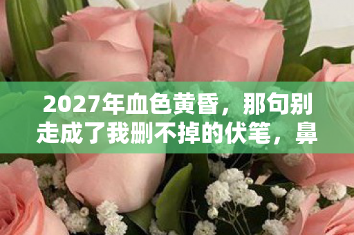 2027年血色黄昏，那句别走成了我删不掉的伏笔，鼻子一酸
