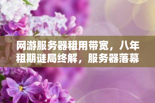 网游服务器租用带宽,八年租期谜局终解,服务器落幕泪目,我失去了什么? 网游服务器租用带宽,八年租期谜局终解,服务器落幕泪目,我失去了什么?