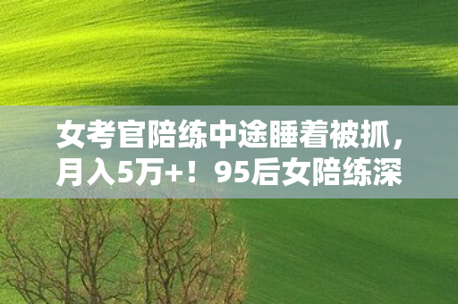 女考官陪练中途睡着被抓,月入5万+!95后女陪练深夜爆哭,这钱赚得我快疯了 女考官陪练中途睡着被抓,月入5万+!95后女陪练深夜爆哭,这钱赚得我快疯了