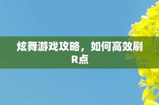 如何高效刷R点图片