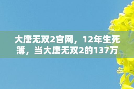 大唐无双2官网，12年生死簿，当大唐无双2的137万具尸体在2035年集体开口说话