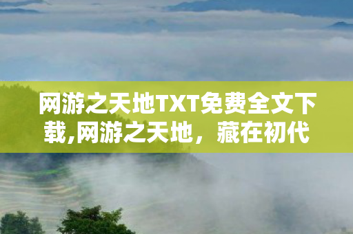 网游之天地TXT免费全文下载,网游之天地，藏在初代网游文里的青春热血印记