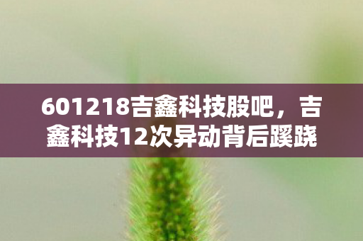 601218吉鑫科技股吧,吉鑫科技12次异动背后蹊跷重重,真相揭晓令人后背发凉 601218吉鑫科技股吧,吉鑫科技12次异动背后蹊跷重重,真相揭晓令人后背发凉