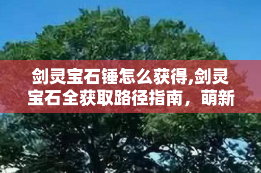 剑灵宝石锤怎么获得,剑灵宝石全获取路径指南,萌新也能轻松凑齐毕业套装 剑灵宝石锤怎么获得,剑灵宝石全获取路径指南,萌新也能轻松凑齐毕业套装