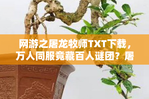 网游之屠龙牧师TXT下载,万人同服竟藏百人谜团?屠龙牧师一招破防全网! 网游之屠龙牧师TXT下载,万人同服竟藏百人谜团?屠龙牧师一招破防全网!