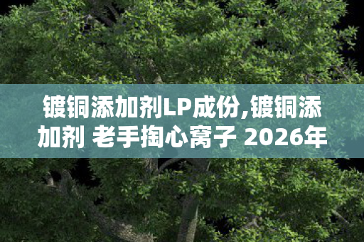 镀铜添加剂LP成份,镀铜添加剂 老手掏心窝子 2026年亲测版 几个坑我替你踩过了 别再交学费？