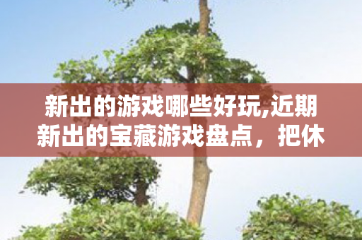 新出的游戏哪些好玩,近期新出的宝藏游戏盘点,把休闲时光玩出全新质感 新出的游戏哪些好玩,近期新出的宝藏游戏盘点,把休闲时光玩出全新质感