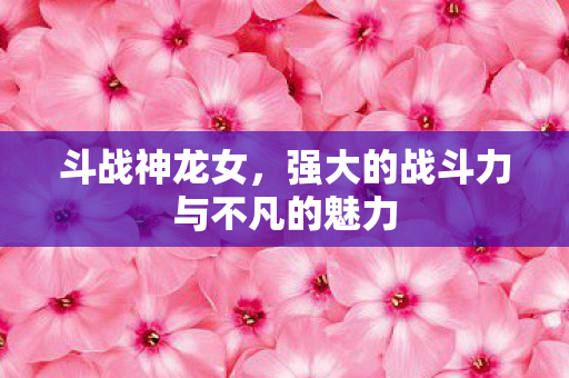 强大的战斗力与不凡的魅力图片