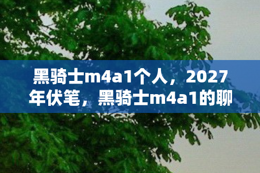黑骑士m4a1个人,2027年伏笔,黑骑士m4a1的聊天记录,让我鼻子一酸 黑骑士m4a1个人,2027年伏笔,黑骑士m4a1的聊天记录,让我鼻子一酸