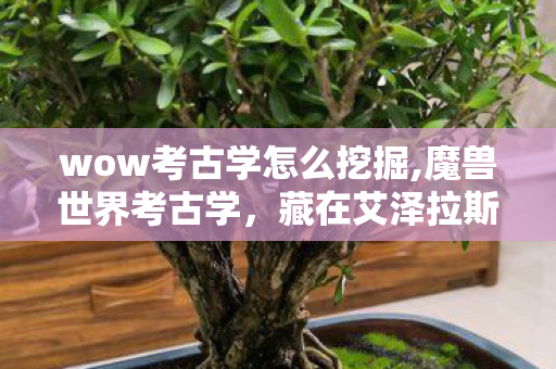 wow考古学怎么挖掘,魔兽世界考古学,藏在艾泽拉斯土层里的时光密语 wow考古学怎么挖掘,魔兽世界考古学,藏在艾泽拉斯土层里的时光密语