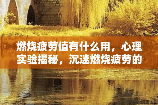 燃烧疲劳值有什么用，心理实验揭秘，沉迷燃烧疲劳的我，细思极恐的自我囚禁