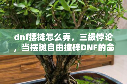 dnf摆摊怎么弄,三级悖论,当摆摊自由撞碎DNF的命运牢笼,你的选择是深渊还是救赎? dnf摆摊怎么弄,三级悖论,当摆摊自由撞碎DNF的命运牢笼,你的选择是深渊还是救赎?