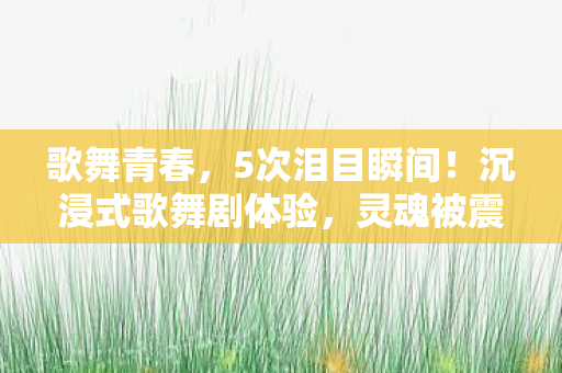 歌舞青春，5次泪目瞬间！沉浸式歌舞剧体验，灵魂被震撼到颤抖！