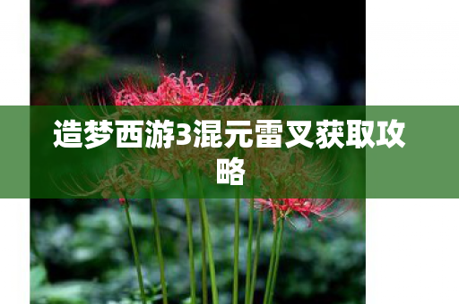 造梦西游3混元雷叉获取攻略图片