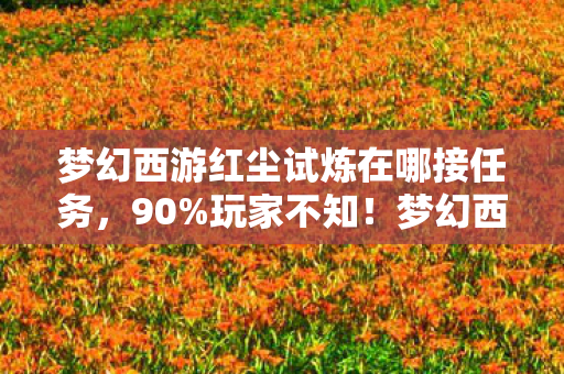 梦幻西游红尘试炼在哪接任务,90%玩家不知!梦幻西游红尘试炼,多平台体验竟差出银河系? 梦幻西游红尘试炼在哪接任务,90%玩家不知!梦幻西游红尘试炼,多平台体验竟差出银河系?