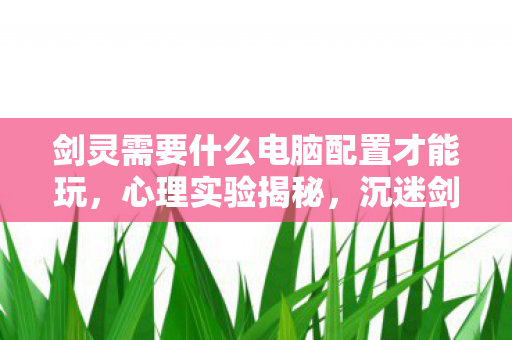 剑灵需要什么电脑配置才能玩,心理实验揭秘,沉迷剑灵三年,细思极恐的自我欺骗之旅 剑灵需要什么电脑配置才能玩,心理实验揭秘,沉迷剑灵三年,细思极恐的自我欺骗之旅