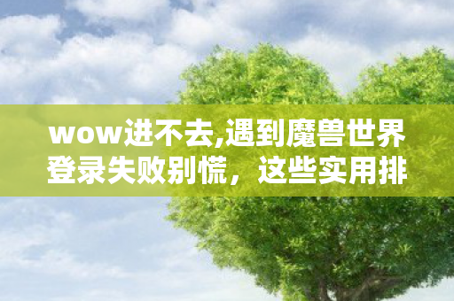 wow进不去,遇到魔兽世界登录失败别慌,这些实用排查技巧帮你快速重返艾泽拉斯 wow进不去,遇到魔兽世界登录失败别慌,这些实用排查技巧帮你快速重返艾泽拉斯