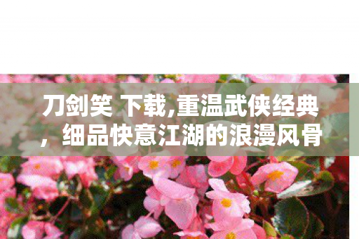 刀剑笑 下载,重温武侠经典,细品快意江湖的浪漫风骨 刀剑笑 下载,重温武侠经典,细品快意江湖的浪漫风骨