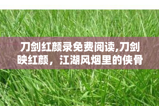 刀剑红颜录免费阅读,刀剑映红颜，江湖风烟里的侠骨柔肠