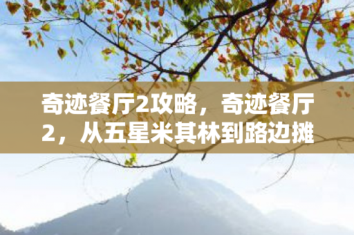 奇迹餐厅2攻略，奇迹餐厅2，从五星米其林到路边摊的落差，真相是笑着笑着就哭了